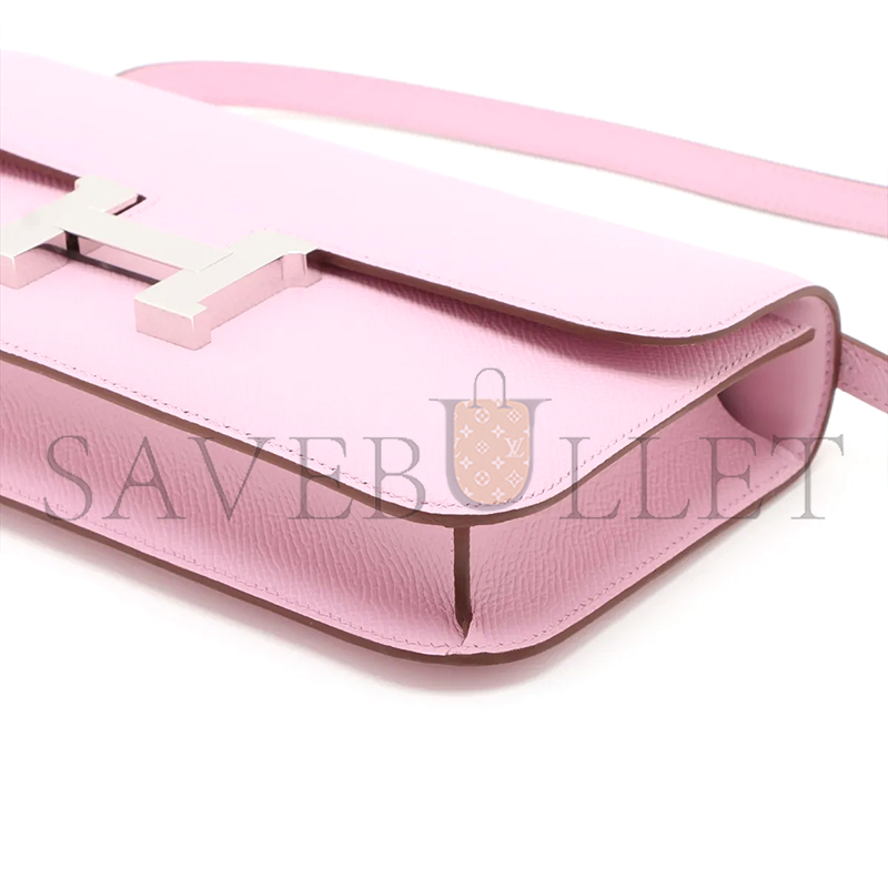 HERMES MASTER CONSTANCE ELAN EPSOM MAUVE SYLVESTRE PALLADIUM HARDWARE (26*16*6cm)